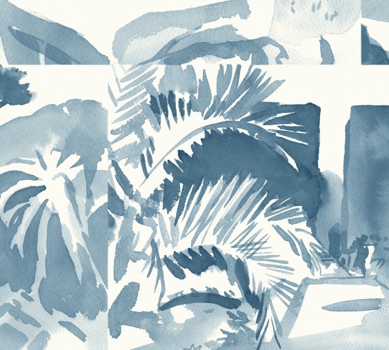 Панно Paint and Paper Library Tresco Abbey Gardens Blue Blood 0393AGBLUEB Панно Paint and Paper Library Tresco Abbey Gardens Blue Blood 0393AGBLUEB